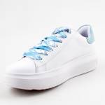 RIEKER W1201-81 białe błękitne sneakersy damskie wl24