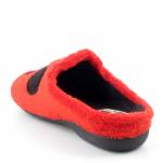 MANITU 320103-04 szare czerwone pantofledamskie