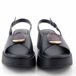 RAVINI 866 czarne sandały damskie wl24