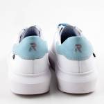 RIEKER W1201-81 białe błękitne sneakersy damskie wl24