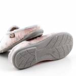 MANITU 320093-42 szare różowe pantofle damskie