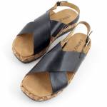 CAPRICE 28712-28 czarne brązowe sandały damskie 022