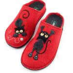 BRINKMANN 320017-04 czerwone pantofledamskie Kot