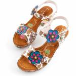 LAURA VITA 000768728FC multi camel sandałydamskie WL26