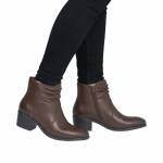 RIEKER 73953-27 brązowe botki damskie jz26