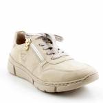 RIEKER M0131-60 sneakersy beżowe półbutydamskie