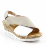 RIEKER 61975-62 beżowe białe sandały damskie wl24