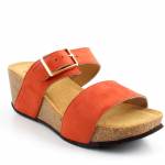 SCHOLL RAVELLO 2 STRAPS MED czerwone klapki damskie wl25 MF320451555