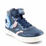 GEOX J568WH 0BCKN C0694 SKYLIN GIRL granatowe różowe półbuty dziewczęce jz25