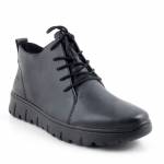 RIEKER N1331-00 czarne trzewiki damskie wl25 tęgość H