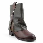 MACIEJKA K7213-09 zielone brązowe kozaki damskie jz25