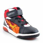 GEOX J569CC 05411 C0048 J INEC BOY czarne czerwone półbuty chłopięce jz25