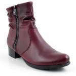 RIEKER 78656-35 bordowe botki damskie jz25