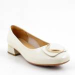 RAVINI A958-1B lakier beżowe czółenka damskie jz25