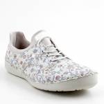 RIEKER 52575-90 multi srebrne półbuty damskie wl26