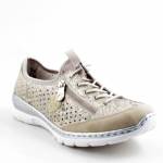 RIEKER L3252-92 F1/2 złote półbuty damskie wl26