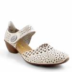 RIEKER 43753-60 E1/2 beżowe sandały damskie wl26