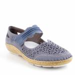 RIEKER 44896-15 E1/2 niebieskie półbuty damskie wl26