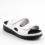 RIEKER V1392-80 białe klapki damskie wl26