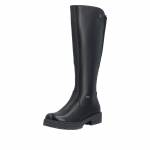 RIEKER 75850-00 TEX tęgość H czarne kozaki damskie jz26