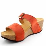SCHOLL RAVELLO 2 STRAPS MED czerwone klapki damskie wl25 MF320451555