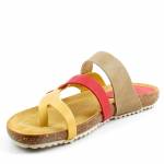 BLU SANDAL 8930 oliwkowe czerwone multi klapki damskie wl25 ESPANA IBIZA YOKONO *