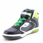GEOX J569CA 05411 C0802 J INEC BOY czarne zielone półbuty chłopięce jz25