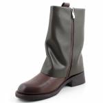 MACIEJKA K7213-09 zielone brązowe kozaki damskie jz25