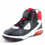GEOX J569CC 05411 C0048 J INEC BOY czarne czerwone półbuty chłopięce jz25