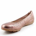 CAPRICE 22151-42 34A TAUPE METALLIC szare złoto balerinki damskie wl26