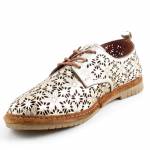 MANITU 840157-82 złote półbuty damskie wl26