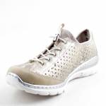 RIEKER L3252-92 F1/2 złote półbuty damskie wl26