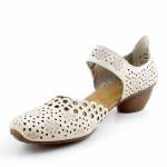 RIEKER 43753-60 E1/2 beżowe sandały damskie wl26