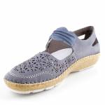 RIEKER 44896-15 E1/2 niebieskie półbuty damskie wl26