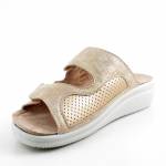 SCHOLL ANTONIA ELASTIC MED MF008622329 złote klapki damskie wl26 tęgość