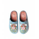 TONI PONS DELI-EF 64052091 niebieskie kwiaty pantofle damskie jz26