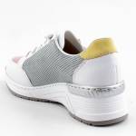 RIEKER N4359-90 sneakers białe kolorowe półbuty damskie