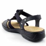 RIEKER 64580-00 E1/2 czarne sandały damskie