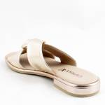 CAPRICE 27100-42 złote klapki damskie 959PLATINO METAL. wl25