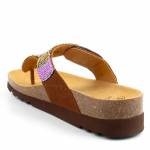 SCHOLL TANISHA MED brązowe różowe japonki damskie wl25 MF313281011