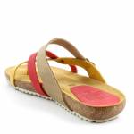 BLU SANDAL 8930 oliwkowe czerwone multi klapki damskie wl25 ESPANA IBIZA YOKONO *