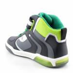 GEOX J569CA 05411 C0802 J INEC BOY czarne zielone półbuty chłopięce jz25