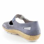RIEKER 44896-15 E1/2 niebieskie półbuty damskie wl26
