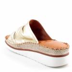 RIXA SHOES 58C2695 złote klapki damskie wl26