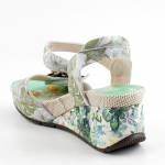 LAURA VITA 000770919FC miętowe sandały damskie WL26