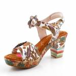 LAURA VITA 000768728FC multi camel sandałydamskie WL26