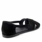 BLU 801356L czarne sandały damskie welur