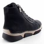 RIEKER 45920-01 czarne trzewiki damskie jz25