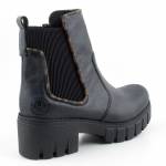 RIEKER 74562-00 czarne botki damskie jz25