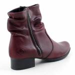 RIEKER 78656-35 bordowe botki damskie jz25